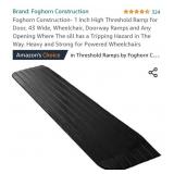 Foghorn Construction- 1 Inch High Threshold Ramp