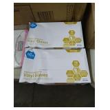 2 boxes small med exam vinyl gloves....powder