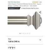 Ivilon Drapery Treatment Window Curtain Rod -