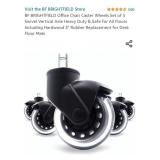 BF BRIGHTFIELD Office Chair Caster Wheels Set of