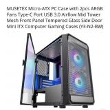 New MUSETEX Micro-ATX PC Case with 2pcs ARGB Fans