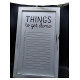 13"×21.5" whitewashed frame " things to do" board