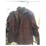 New 2xl retro style leather look coat...has s