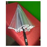 Clear see through rain umbrella....has small hole