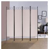 Room Divider 6FT Steel Frame Screen Folding