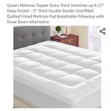 Queen Mattress Topper Extra Thick Stretches up