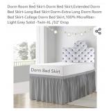 Dorm Room Bed Skirt-Dorm Bed Skirt,Extended Dorm