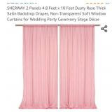 SHERWAY 2 Panels 4.8 Feet x 10 Feet Dusty Rose