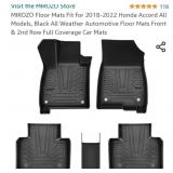 MIROZO Floor Mats Fit for 2018-2022 Honda Accord