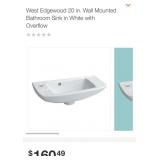 West Edgewood 20 in. Wall Mounted Bathroom Sink