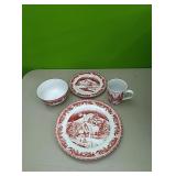 New GE winter cottage 16 pc dinnerware set