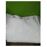White sheer curtains...4 with grommets,7 without.
