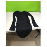 Long sleeve stretchy black dress....says size
