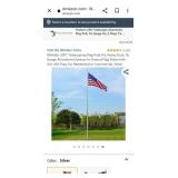 20FT Telescoping Flag Pole Kit, Heavy Duty 16