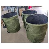 3 New Collapsible Camping Trash Cans/Laundry