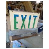 Vintage Exit Sign Lighted/Works