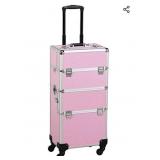 Yaheetech 3 in 1 Aluminum Rolling Makeup Case
