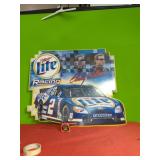Big 2002 Miller Lite Rusty Wallace Metal Beer