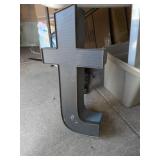 Large Lighted Letter t. 27.5" Tall