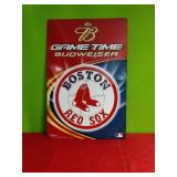 2004 Budweiser Boston Red Sox Metal Sign 28"x19"
