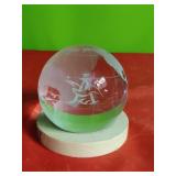 Anheuser Busch Glass World Paperweight