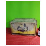 Falstaff Beer Box With 18 Falstaff Bottles