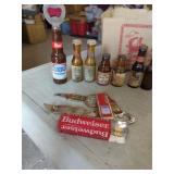 Miniature Beer Bottles(Shakers), Bottle Openers,