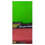 MILLER GENUINE DRAFT BEER LIGHT  12"x40"  (NEEDS