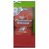 2009 BUDWEISER RACING TIN SIGN..40x30"
