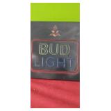BUD LIGHT  PLASTIC INSERT 18×18 Corner damage on