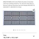 BBQSTAR BBQ Grill Grate Matte Porcelain-Enameled