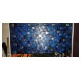 Textured Abstract Squares Canvas Wall Art Hand