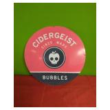 Cidergeist Bubbles Metal Sign 18"