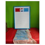 Pepsi Cola Menu Board with Letters & Numbers