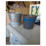 2 Vintage Metal Beer Buckets  Busch,& Budweiser