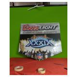 Big! 2004 Super Bowl xxx1x Coors Metal Beer Sign