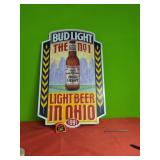 1991 Ohio Budweiser Metal Beer Sign