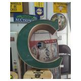 Vintage Large Lighted Letter C.    25" Tall x 23"
