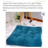 New- (pair) Square Floor Seat Cushions 22" x 22",