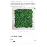 HWT 12 Pcs 20"X20" Boxwood Panels Green Wall,