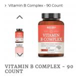 New- Nurturly VITAMIN B COMPLEX - 90 COUNT