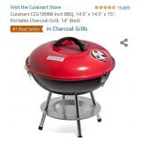 New- Cuisinart CCG190RB Inch BBQ, 14.5" x 14.5" x