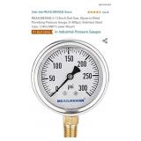 MEASUREMAN 2-1/2inch Dial Size, Glycerin Filled
