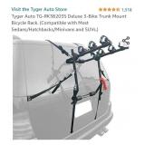 Tyger Auto TG-RK3B203S Deluxe 3-Bike Trunk Mount