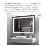 New- ANTEN LED Bathroom Mirror 36x28 Inch,