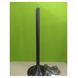 6 black barrier posts...need plastic chains