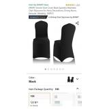 EMART Stretch Chair Cover Black Spandex Washable
