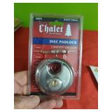 Chalet Round Padlock with2 keys,Hard to Cut,