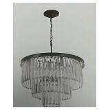 Brand new crystal hanging ceiling light....black