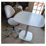 Roll Around Office Chair& Table Desk. Adjustable